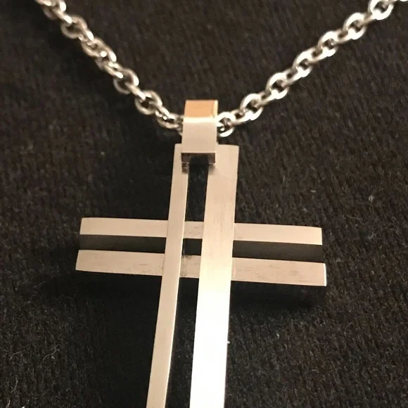 Brand New, Contemporary Cross Necklace